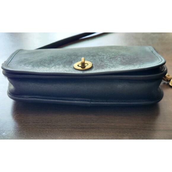 Vtg 70s Coach NYC Made In USA Black Leather Crossbody Bag 196-4734 Read - Picture 4 of 14